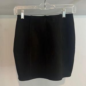 Black Suede Mini Skirt